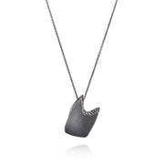 Todd Reed necklace made with Sterling silver with patina, and silver brilliant cut diamonds (~.56ct)